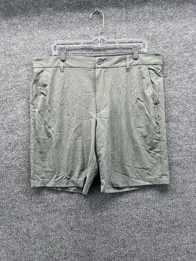 Izod Shorts Mens 36 Gray Golf Athletic Lightweight Stretch Pockets 10 Inseam